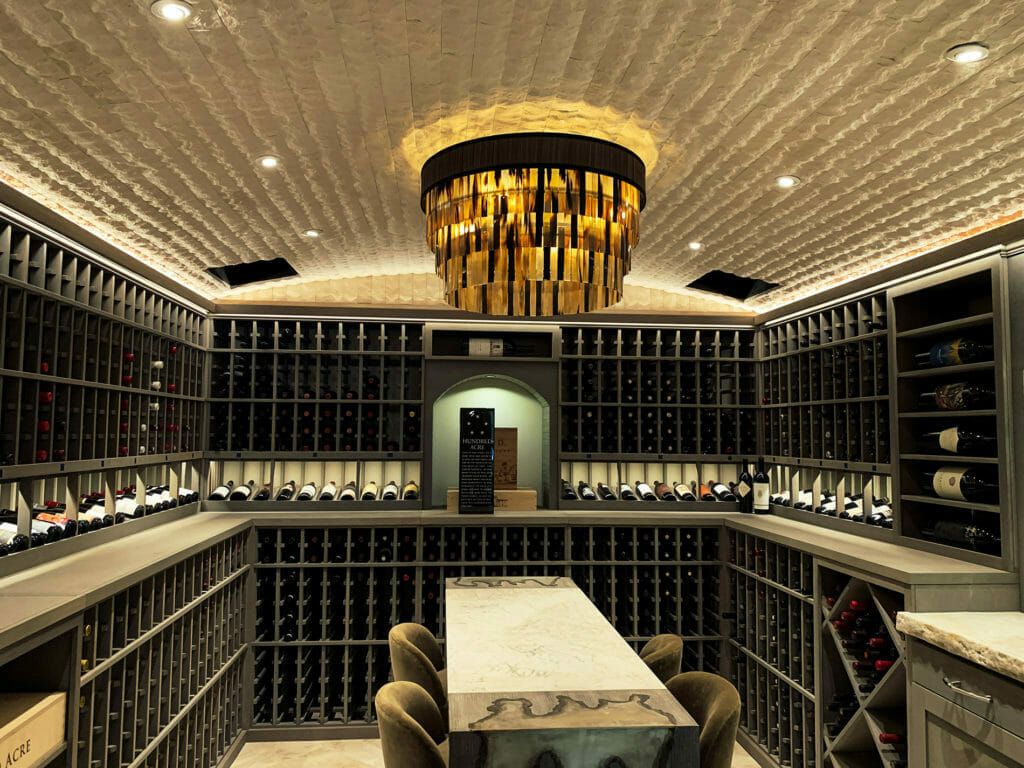 A Wine Room with a Tasting Bar...Temperature Controlled!