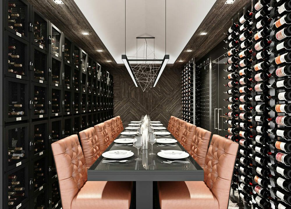 dining room, wine racks