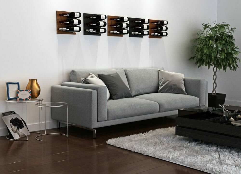living room, grey couch
