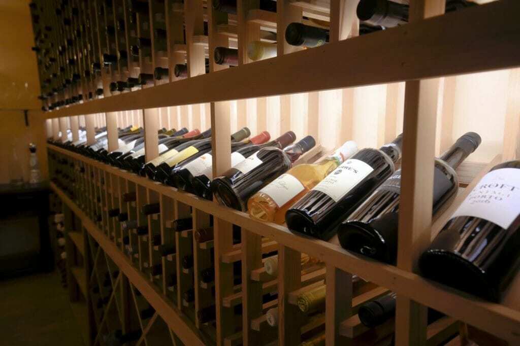wine bottles, wine cellar