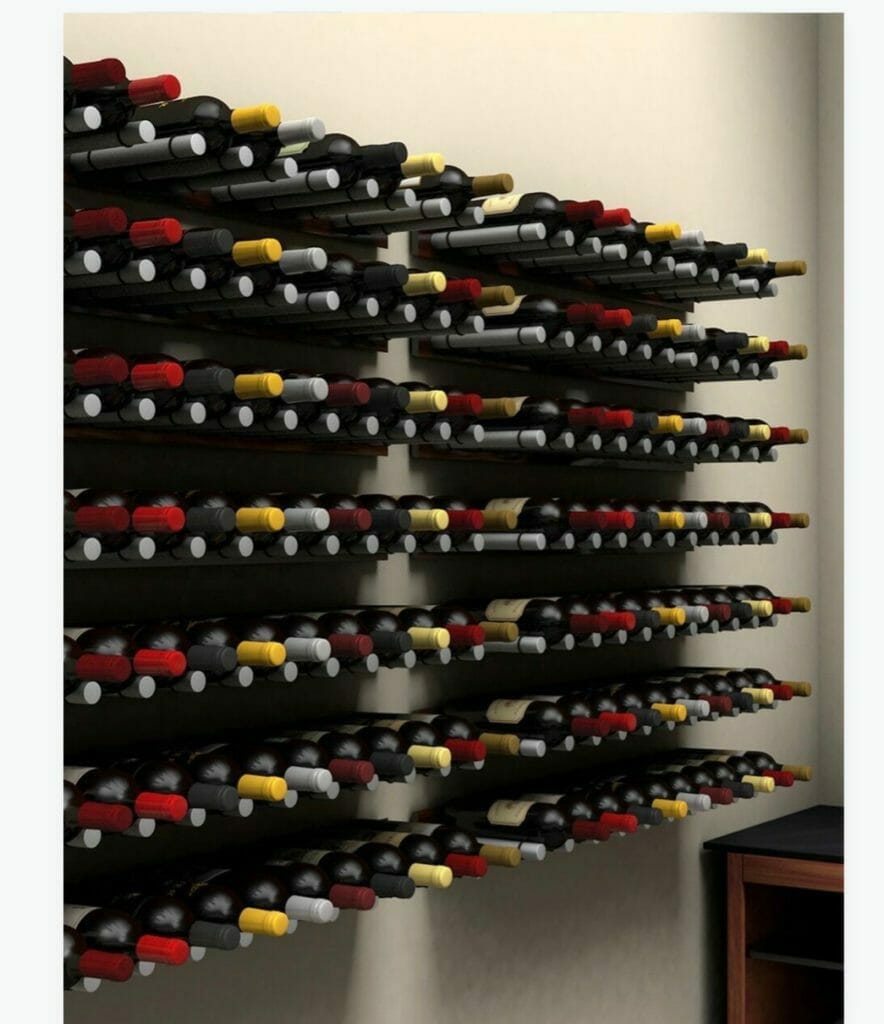 Wall mounted, wine rack