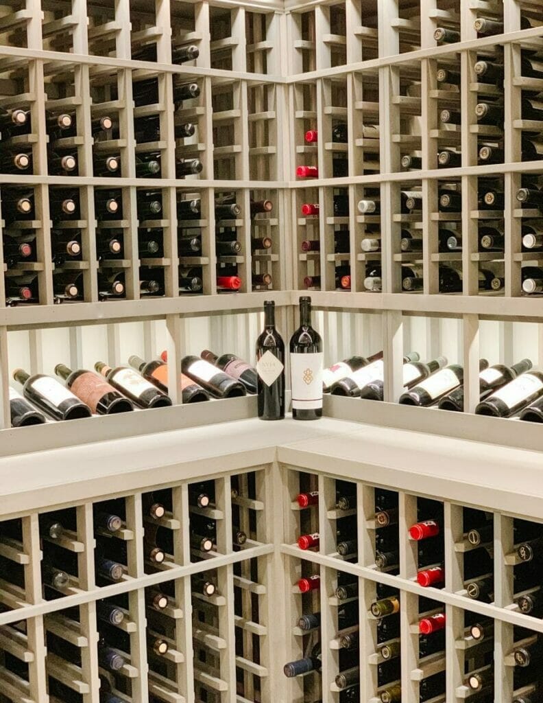 Wine cellar, bottles.