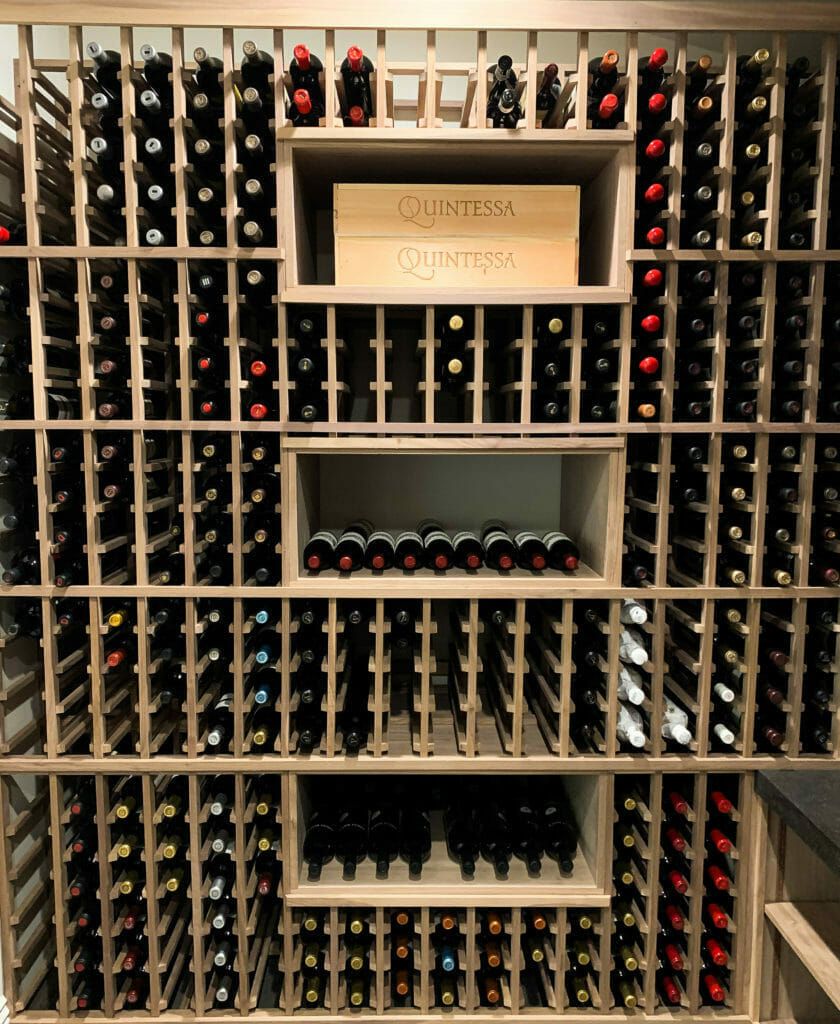 Wine rack, bottles