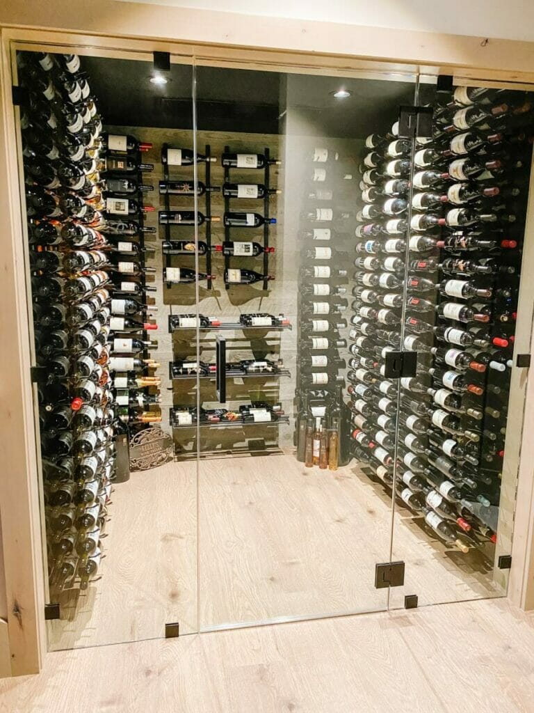 wine cellar, glass door