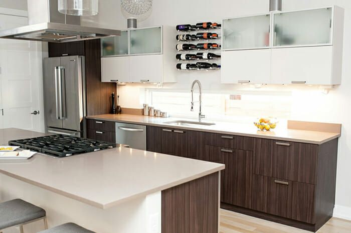 White cabinets, stainless steel sink