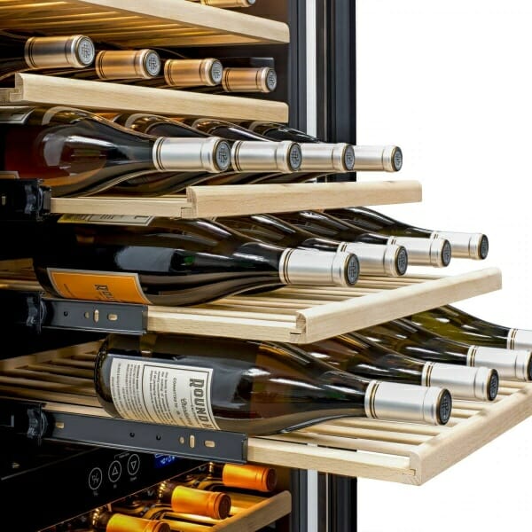 A NewAir 27” Dual Zone Compressor Wine Fridge that can hold up to 160 bottles.