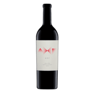 A 2015 AXR Napa Valley Cabernet Sauvignon bottle featuring a red and black design.