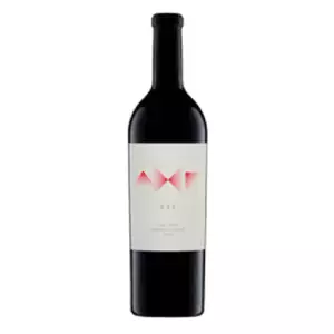 A 2015 AXR Napa Valley Cabernet Sauvignon bottle featuring a red and black design.