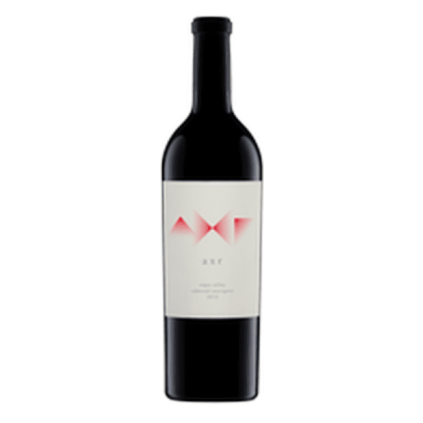 A 2015 AXR Napa Valley Cabernet Sauvignon bottle featuring a red and black design.