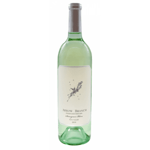 A 2019 bottle of Arrow & Branch Sauvignon Blanc from the renowned Stagecoach Vineyard.