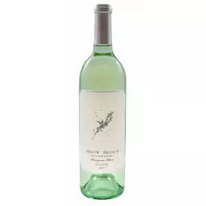 A 2019 bottle of Arrow & Branch Sauvignon Blanc from the renowned Stagecoach Vineyard.