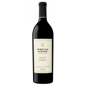 A bottle of the exquisite 2018 Indulgence Cabernet Sauvignon.