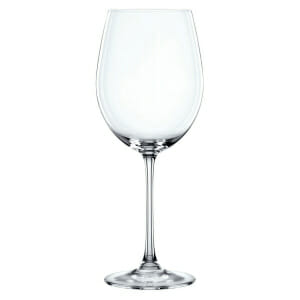 A set of Nachtmann Vivendi Bordeaux glasses displayed on a white background.