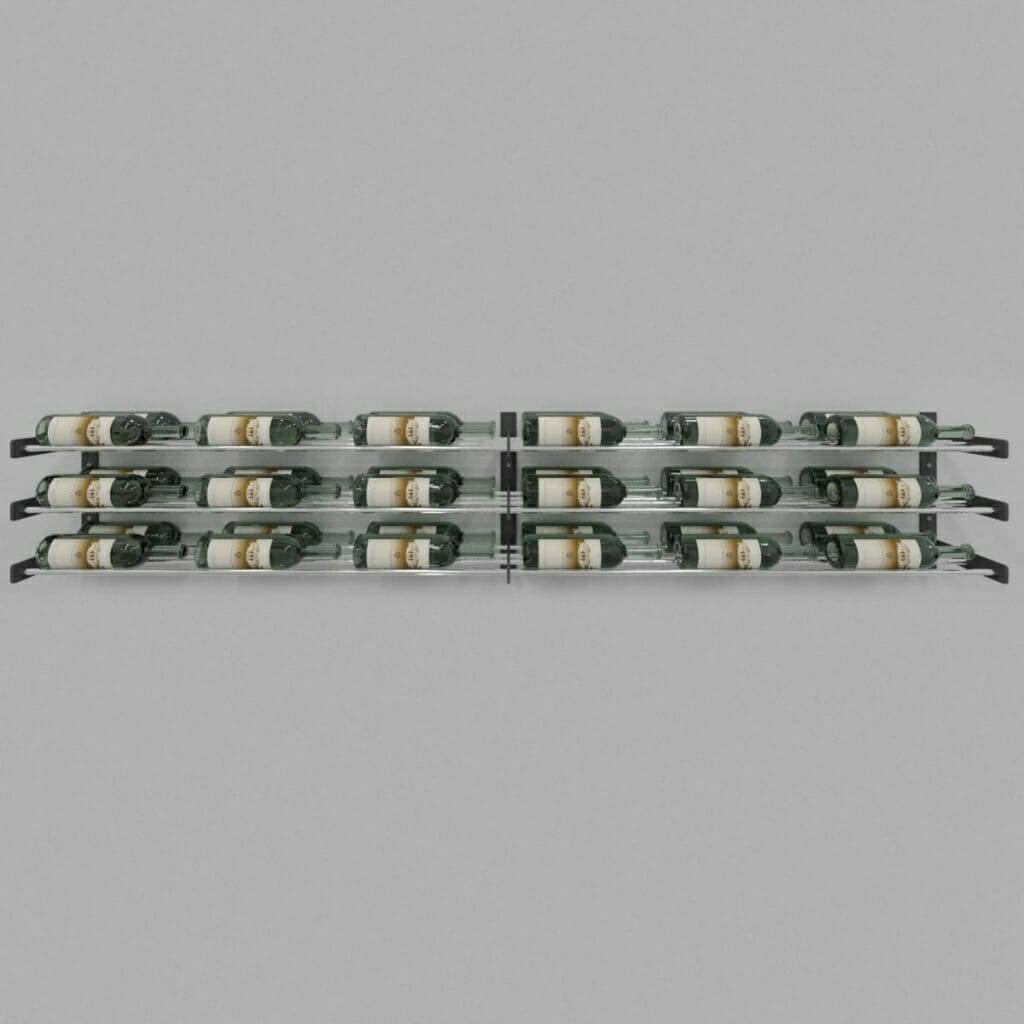 Evolution Series Wine Wall 15" Wall Mounted Wine Racks, gray background