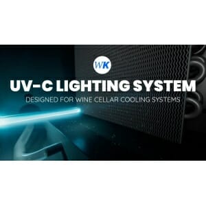 Wine cellar cooling systems enhanced with WhisperKOOL UV-C Lighting System.