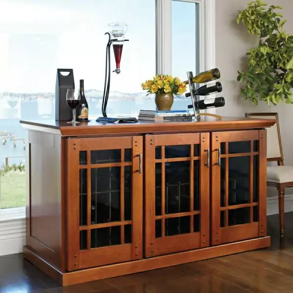 Le Cache, Mission Credenza, Provincial Cherry, room, window.