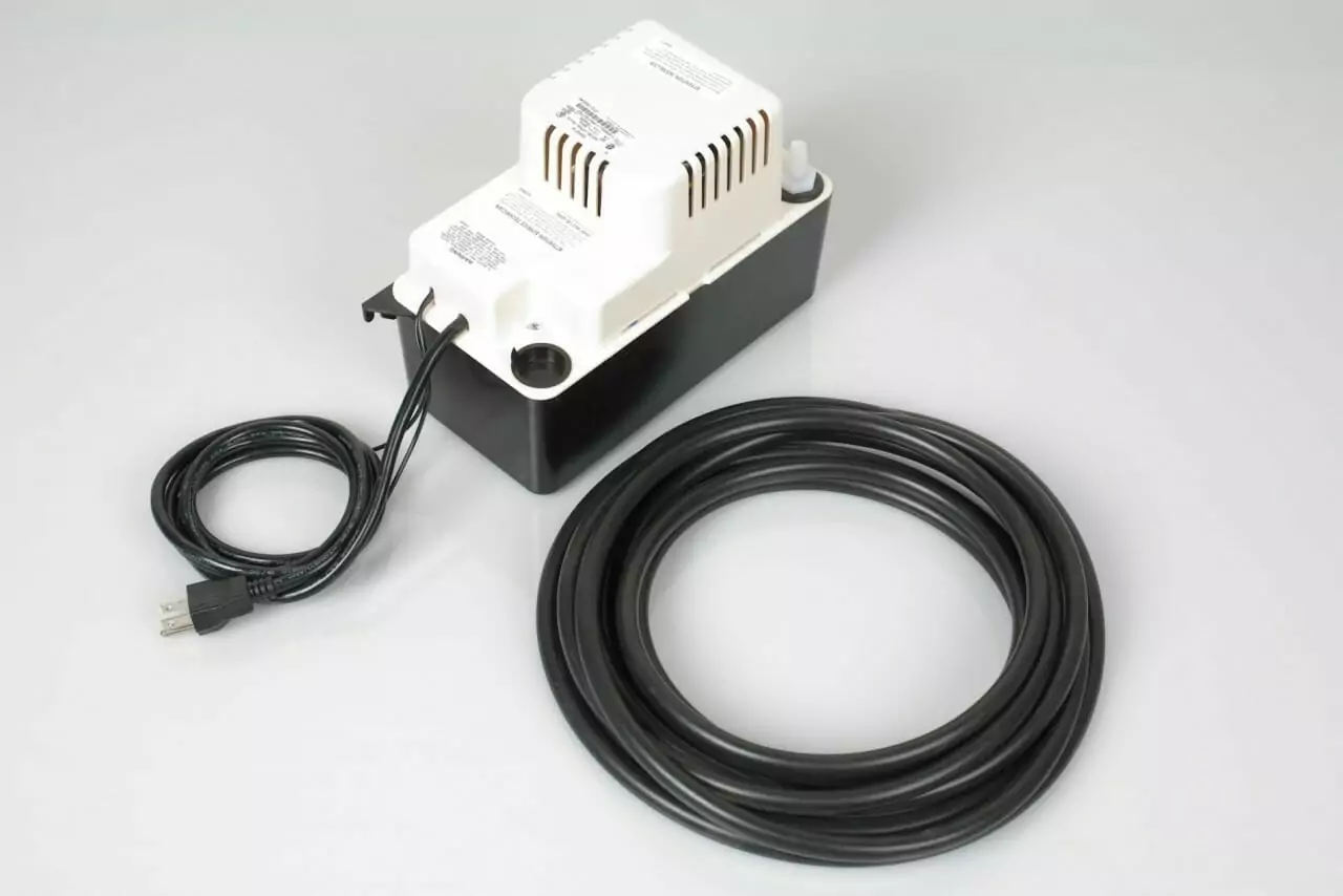 WhisperKool Condensate Pump Kit with hose attachment.