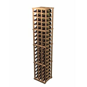 A stylish wine rack made of All Heart Redwood designed in a 3 column individual layout.