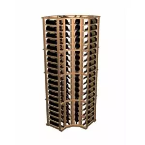 Mahogany wine rack, bottles