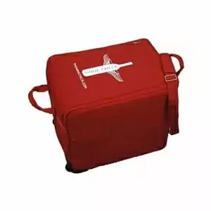 A logo-adorned Wine Check bag.